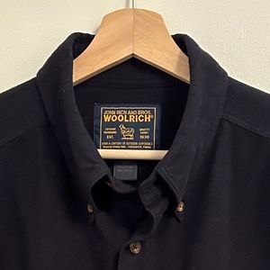 Woolrich Heavy Flannel Overshirt | Dark Navy | Size XL